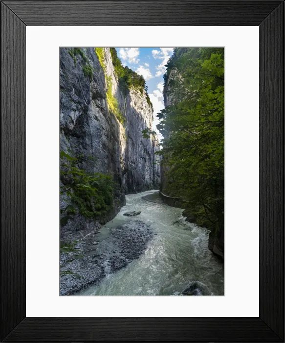 Framed Print : River Aare flowing through the Aare Gorge, Meiringen, Bernese Oberland, Switzerland Framed Print : River Aare flowing through the Aare Gorge, Meiringen, Bernese Oberland, Switzerland