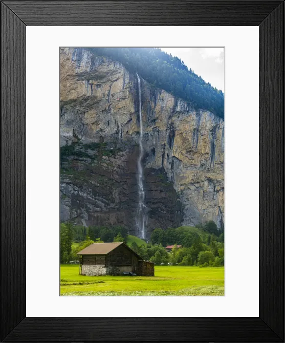 Framed Print : Waterfall in Lauterbrunnen Valley, Bernese Oberland, Switzerland, Europe Framed Print : Waterfall in Lauterbrunnen Valley, Bernese Oberland, Switzerland, Europe