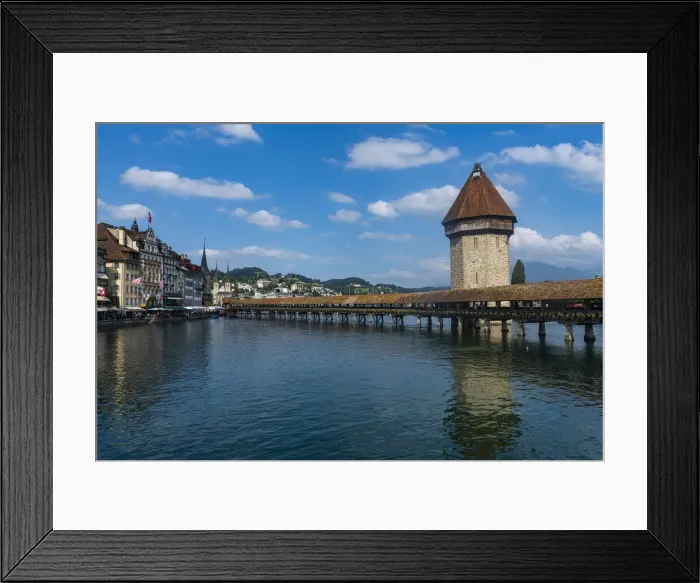 Framed Print : Kapellbrucke (Chapel Bridge), wooden footbridge, Lucerne, Switzerland, Europe Framed Print : Kapellbrucke (Chapel Bridge), wooden footbridge, Lucerne, Switzerland, Europe