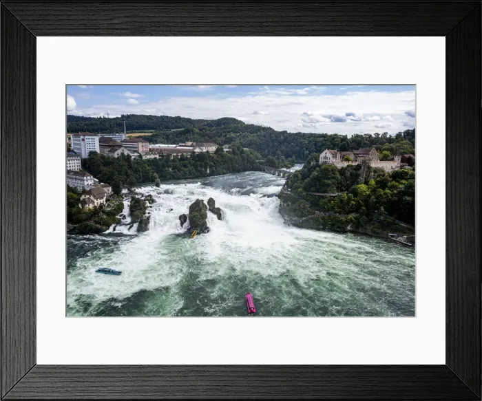 Framed Print : Aerial of the Rhine Falls, Schaffhausen, Switzerland, Europe Framed Print : Aerial of the Rhine Falls, Schaffhausen, Switzerland, Europe