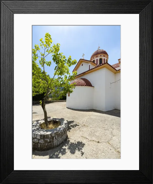 Framed Print : Whitewashed building of the historical Orthodox Emmanuel Church St Framed Print : Whitewashed building of the historical Orthodox Emmanuel Church St