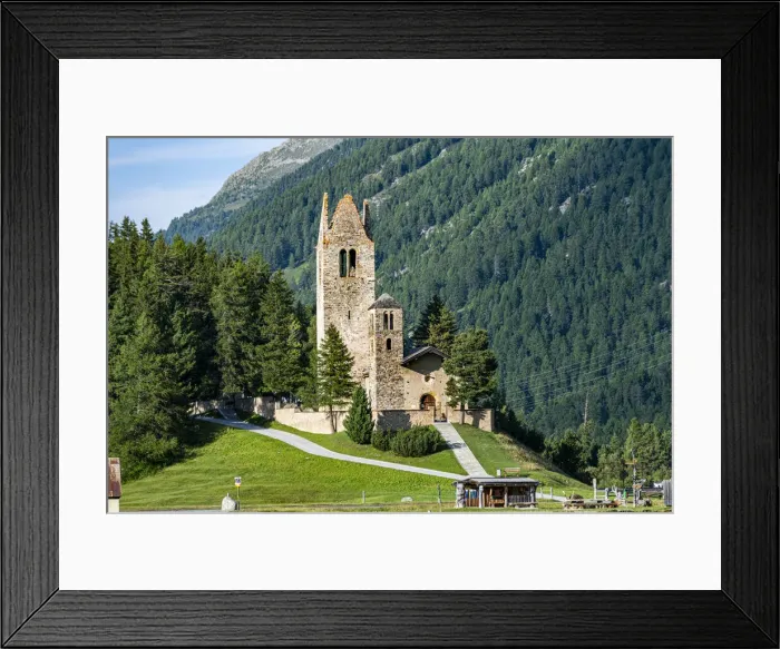 Framed Print : San Gian church, Engadine, Graubunden, Switzerland, Europe Framed Print : San Gian church, Engadine, Graubunden, Switzerland, Europe