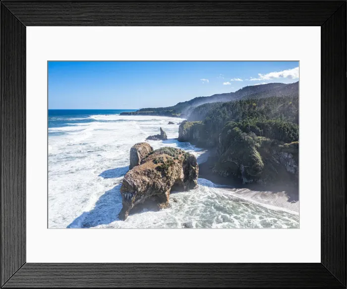 Framed Print : Aerial of a Rock arch, Cape giant, Sakhalin, Russia, Eurasia Framed Print : Aerial of a Rock arch, Cape giant, Sakhalin, Russia, Eurasia