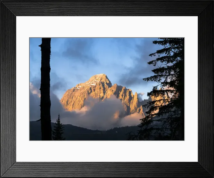 Framed Print : Popera group mountains at sunrise viewed from Passo Monte Croce di Comelico Framed Print : Popera group mountains at sunrise viewed from Passo Monte Croce di Comelico