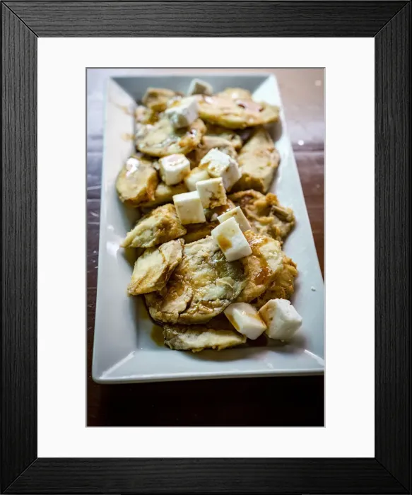 Framed Print : Baked eggplant with cheese and palm honey (Berenjenas con Queso Y Miel De Palma) Framed Print : Baked eggplant with cheese and palm honey (Berenjenas con Queso Y Miel De Palma)