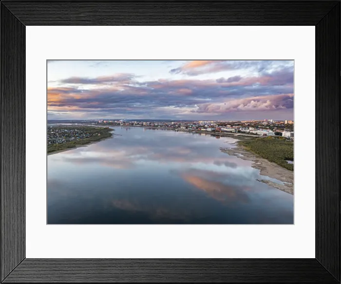 Framed Print : Cloud reflections on the Tom River, Tomsk, Tomsk Oblast, Russia, Eurasia Framed Print : Cloud reflections on the Tom River, Tomsk, Tomsk Oblast, Russia, Eurasia