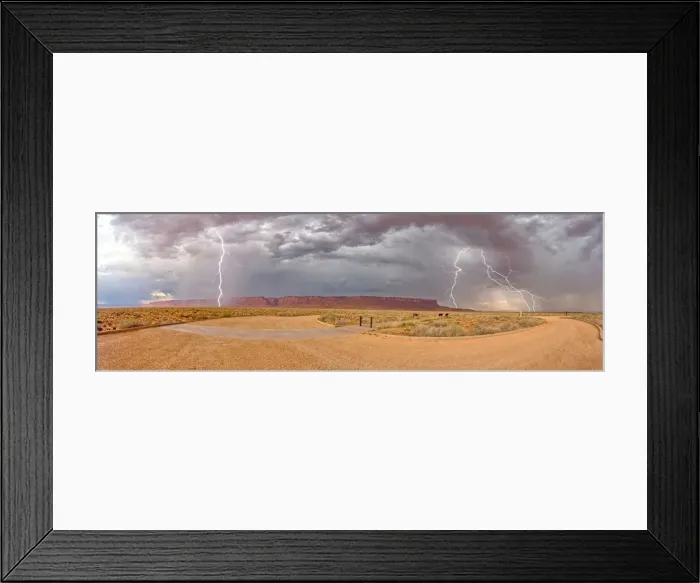 Framed Print : Lightning storm rolling into Vermilion Cliffs National Monument viewed from Dominguez Framed Print : Lightning storm rolling into Vermilion Cliffs National Monument viewed from Dominguez