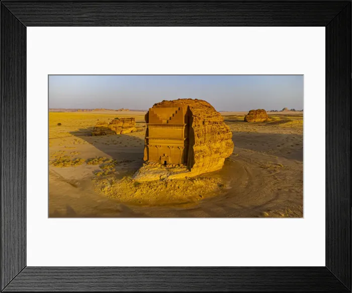 Framed Print : Aerial of the Tomb of Lihyan, son of Kuza, Madain Saleh (Hegra) (Al Hijr) Framed Print : Aerial of the Tomb of Lihyan, son of Kuza, Madain Saleh (Hegra) (Al Hijr)