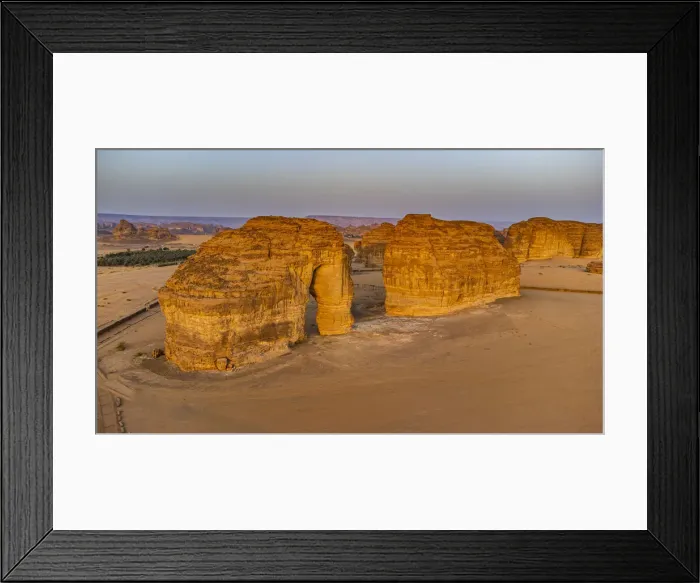 Framed Print : Aerial of the Elephant Rock, Al Ula, Kingdom of Saudi Arabia, Middle East Framed Print : Aerial of the Elephant Rock, Al Ula, Kingdom of Saudi Arabia, Middle East