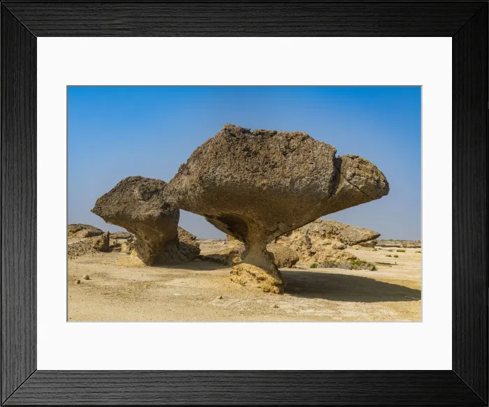Framed Print : Mushroom rocks, Farasan islands, Kingdom of Saudi Arabia, Middle East Framed Print : Mushroom rocks, Farasan islands, Kingdom of Saudi Arabia, Middle East