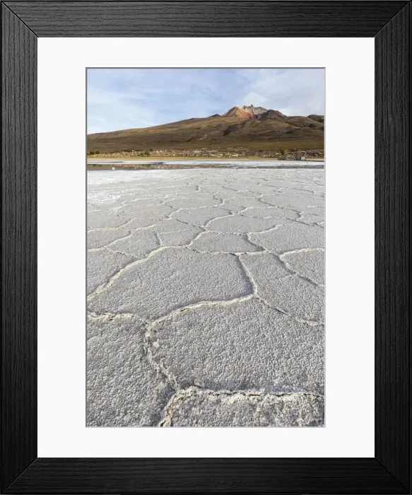 Framed Print : The salt flats near Coqueza, a small town near the Thunupa Volcano, Salar de Uyuni Framed Print : The salt flats near Coqueza, a small town near the Thunupa Volcano, Salar de Uyuni