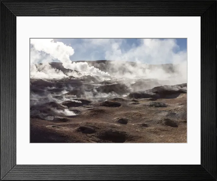 Framed Print : Geysers at Banos Termales in the Eduardo Avaroa Andean Fauna National Reserve Framed Print : Geysers at Banos Termales in the Eduardo Avaroa Andean Fauna National Reserve