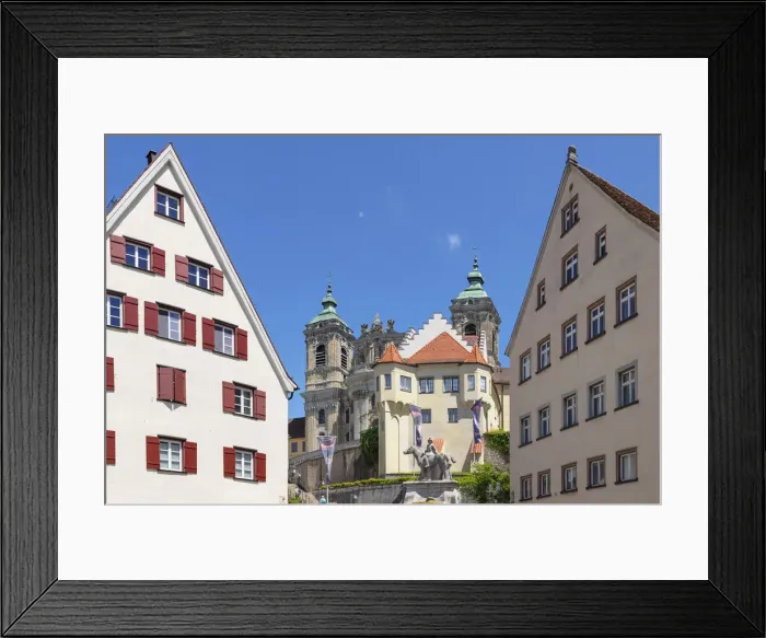 Framed Print : Market place and St. Martin Basilica in Weingarten, Upper Swabian Baroque Route Framed Print : Market place and St. Martin Basilica in Weingarten, Upper Swabian Baroque Route