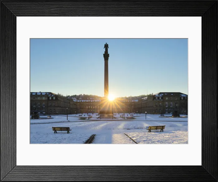 Framed Print : Schlossplatz Square and New Castle, Stuttgart, Neckar Valley, Baden-Wurttemberg, Germany Framed Print : Schlossplatz Square and New Castle, Stuttgart, Neckar Valley, Baden-Wurttemberg, Germany
