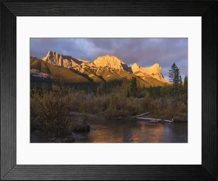 Framed Print : Colourful Sunrise over Ha Ling Peak and Mount Lawrence Grassi in autumn, Canmore, Banff Framed Print : Colourful Sunrise over Ha Ling Peak and Mount Lawrence Grassi in autumn, Canmore, Banff