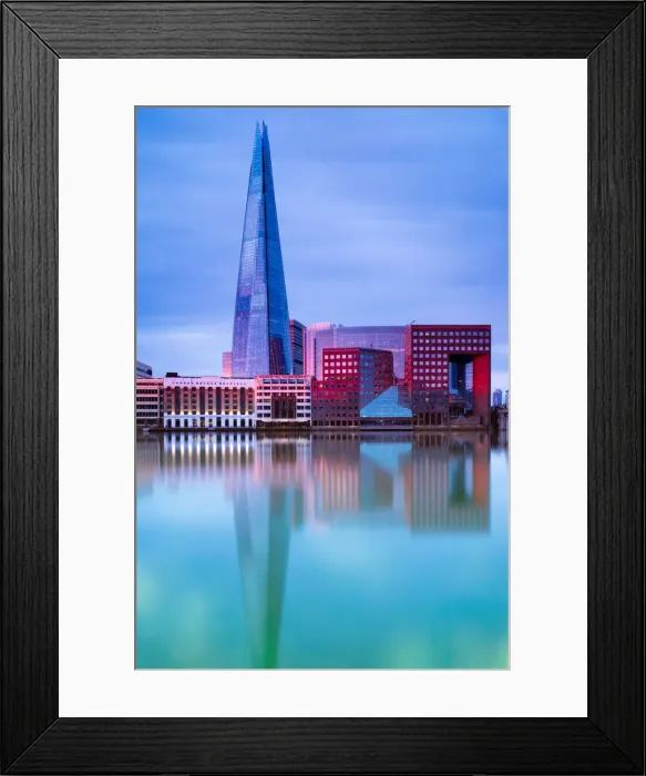 Framed Print : The Shard reflecting in the River Thames at sunrise, London, England, United Kingdom Framed Print : The Shard reflecting in the River Thames at sunrise, London, England, United Kingdom
