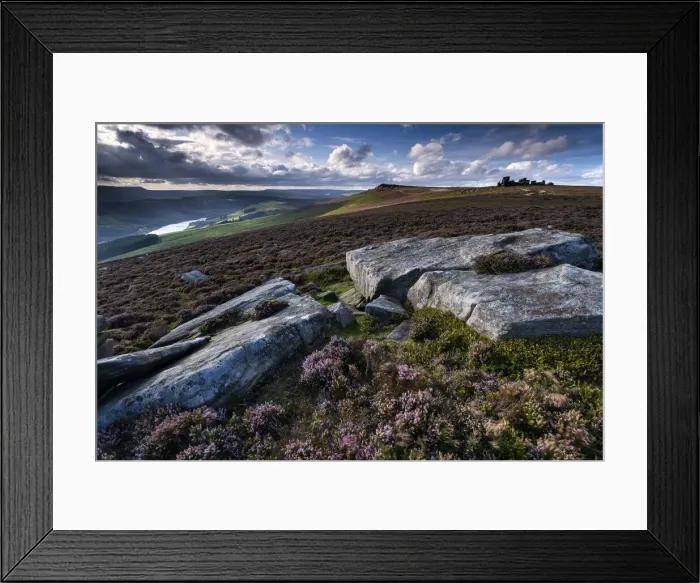 Framed Print : The Wheelstones and White Tor, Derwent Edge, Peak District National Park, Derbyshire Framed Print : The Wheelstones and White Tor, Derwent Edge, Peak District National Park, Derbyshire