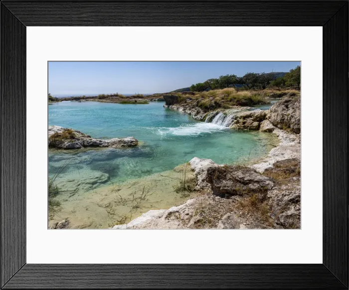 Framed Print : Turquoise waterfall, Wadi Darbat, Salalah, Oman, Middle East Framed Print : Turquoise waterfall, Wadi Darbat, Salalah, Oman, Middle East