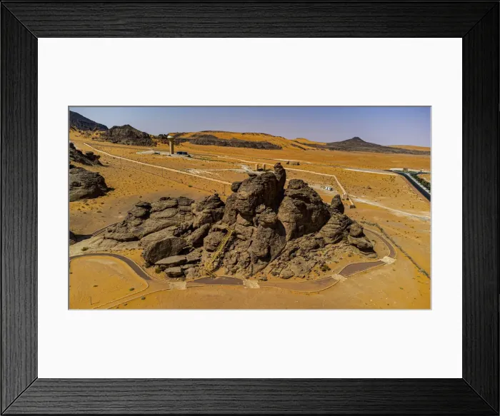 Framed Print : Aerial of the Rock Art in the Ha il Region, UNESCO World Heritage Site, Jubbah Framed Print : Aerial of the Rock Art in the Ha il Region, UNESCO World Heritage Site, Jubbah