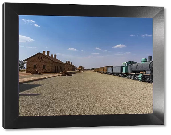 Old steam train, Hejaz railway station in Al Ula, Kingdom of Saudi Arabia, Middle East