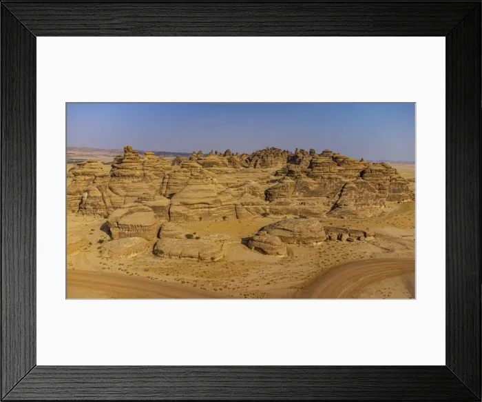 Framed Print : Aerial of the rock tombs, Madain Saleh (Hegra) (Al Hijr), UNESCO World Heritage Site Framed Print : Aerial of the rock tombs, Madain Saleh (Hegra) (Al Hijr), UNESCO World Heritage Site