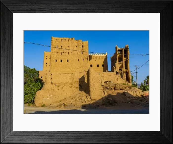 Framed Print : Traditional build mud towers used as living homes, Najran, Kingdom of Saudi Arabia Framed Print : Traditional build mud towers used as living homes, Najran, Kingdom of Saudi Arabia