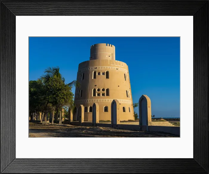 Framed Print : Rebuilt defence tower, Mirbat, Salalah, Oman, Middle East Framed Print : Rebuilt defence tower, Mirbat, Salalah, Oman, Middle East