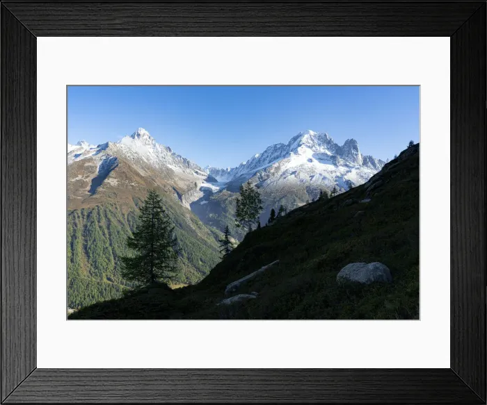 Framed Print : Majestic peaks Aiguille du Chardonnet, Aiguille Verte and Argentiere Glacier Framed Print : Majestic peaks Aiguille du Chardonnet, Aiguille Verte and Argentiere Glacier