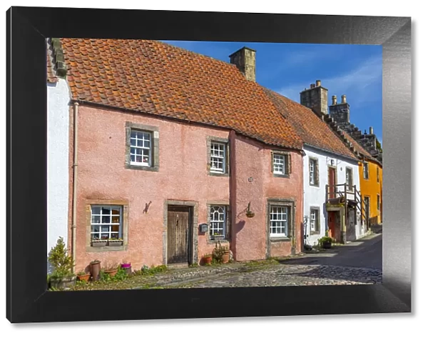 Colourful houses, Culross, Fife, Scotland, United Kingdom, Europe