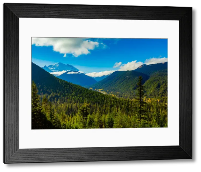 Framed Print : View of Mount Rainier, a stratovolcano in the Cascade Range of the Pacific Northwest Framed Print : View of Mount Rainier, a stratovolcano in the Cascade Range of the Pacific Northwest