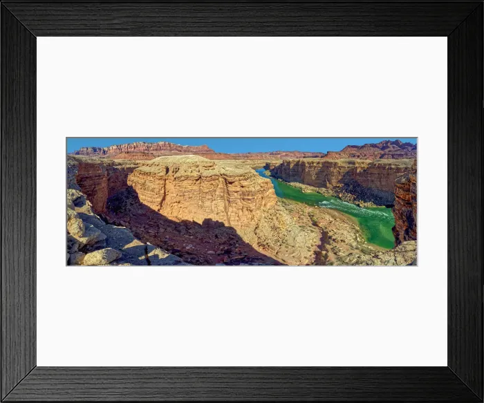 Framed Print : Colorado River flowing through Marble Canyon, viewed above Cathedral Wash Framed Print : Colorado River flowing through Marble Canyon, viewed above Cathedral Wash