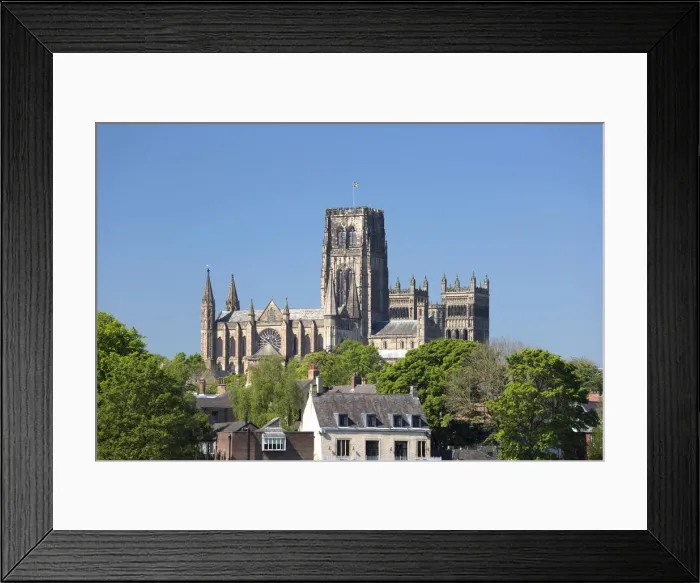 Framed Print : View across treetops to Durham Cathedral in spring, UNESCO World Heritage Site, Durham Framed Print : View across treetops to Durham Cathedral in spring, UNESCO World Heritage Site, Durham