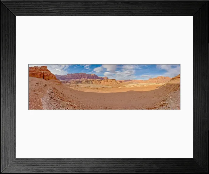 Framed Print : Panorama of Vermilion Cliffs from the Saddle of Cathedral Rock