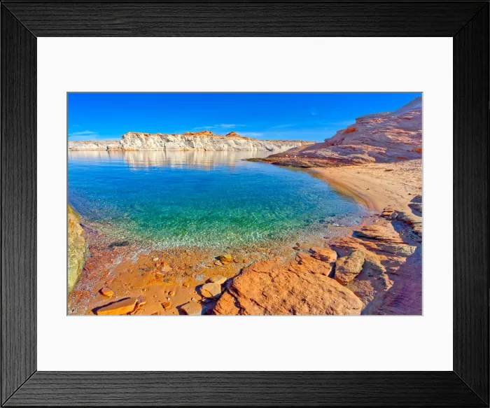Framed Print : A small lagoon in Lake Powell where boats can drop anchor and come ashore, Arizona Framed Print : A small lagoon in Lake Powell where boats can drop anchor and come ashore, Arizona