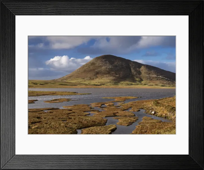 Framed Print : Northton Saltings backed by Ceapabhal, near Scarista, Isle of Harris, Outer Hebrides Framed Print : Northton Saltings backed by Ceapabhal, near Scarista, Isle of Harris, Outer Hebrides