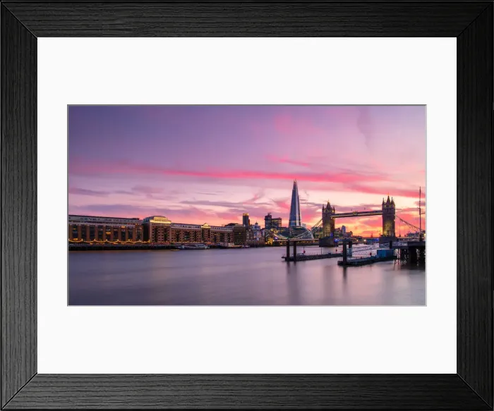 Framed Print : Tower Bridge and The Shard at sunset, London, England, United Kingdom, Europe Framed Print : Tower Bridge and The Shard at sunset, London, England, United Kingdom, Europe