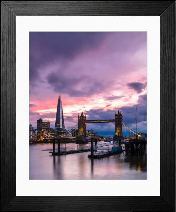 Framed Print : Tower Bridge and The Shard at sunset, London, England, United Kingdom, Europe Framed Print : Tower Bridge and The Shard at sunset, London, England, United Kingdom, Europe