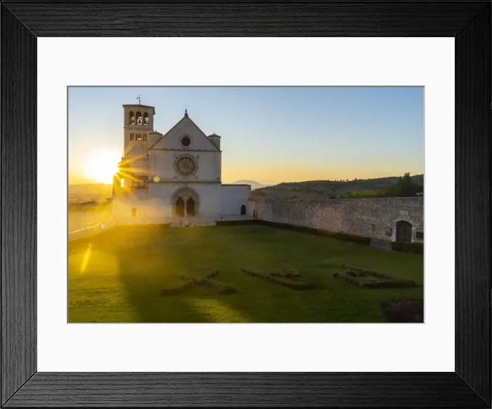 Framed Print : St. Francis Cathedral at sunset, UNESCO World Heritage Site, Assisi, Umbria, Italy, Europe Framed Print : St. Francis Cathedral at sunset, UNESCO World Heritage Site, Assisi, Umbria, Italy, Europe