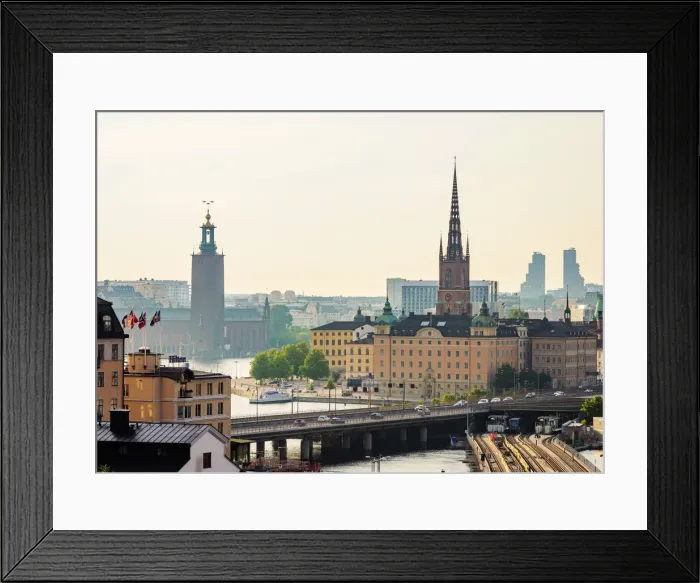 Framed Print : View towards the Riddarholmen Church and City Hall, Stockholm, Stockholm County, Sweden, Scandinavia, Europe Framed Print : View towards the Riddarholmen Church and City Hall, Stockholm, Stockholm County, Sweden, Scandinavia, Europe
