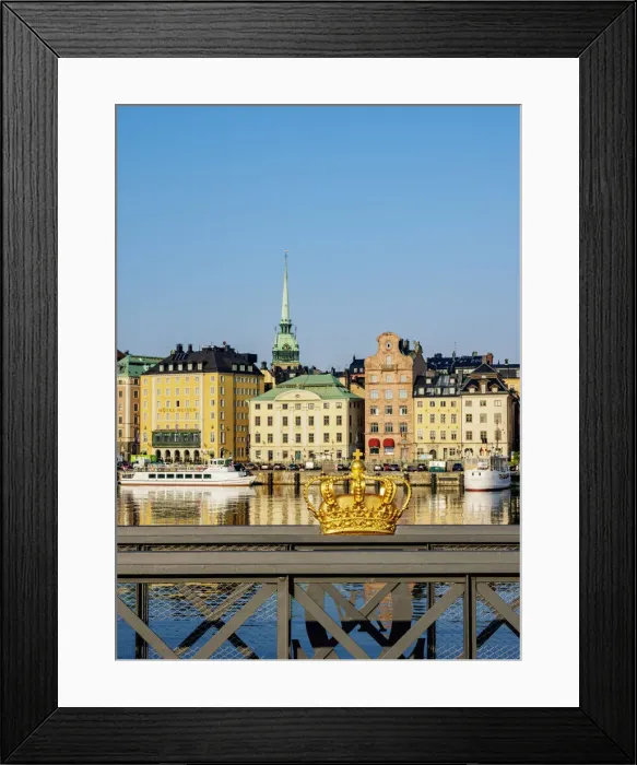 Framed Print : Gilded Crown on Skeppsholmsbron, Stockholm, Stockholm County, Sweden, Scandinavia, Europe Framed Print : Gilded Crown on Skeppsholmsbron, Stockholm, Stockholm County, Sweden, Scandinavia, Europe