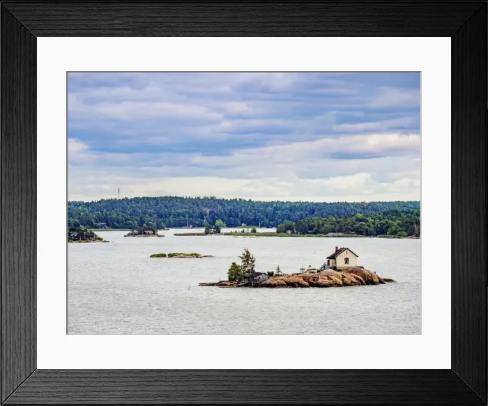Framed Print : House on the islet near Turku, Finland, Europe Framed Print : House on the islet near Turku, Finland, Europe