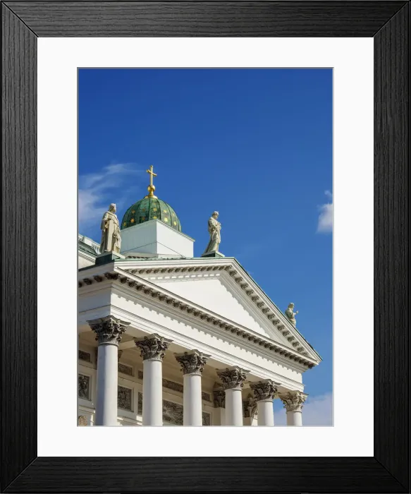 Framed Print : Lutheran Cathedral, detailed view, Helsinki, Uusimaa County, Finland, Europe