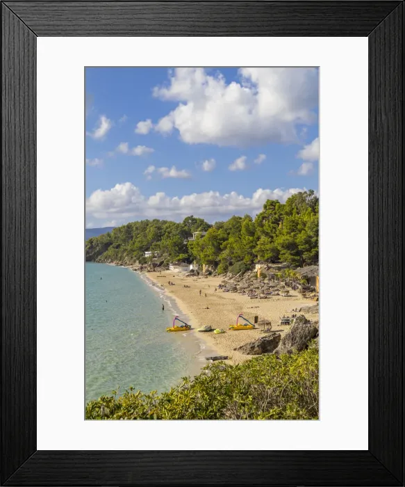 Framed Print : Elevated view over Makris Gialos Beach, Kefalonia, Ionian Islands, Greek Islands, Greece, Europe Framed Print : Elevated view over Makris Gialos Beach, Kefalonia, Ionian Islands, Greek Islands, Greece, Europe