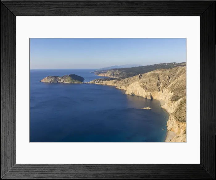 Framed Print : Assos Peninsula seen from a viewpoint, Kefalonia, Ionian Islands, Greek Islands, Greece, Europe Framed Print : Assos Peninsula seen from a viewpoint, Kefalonia, Ionian Islands, Greek Islands, Greece, Europe