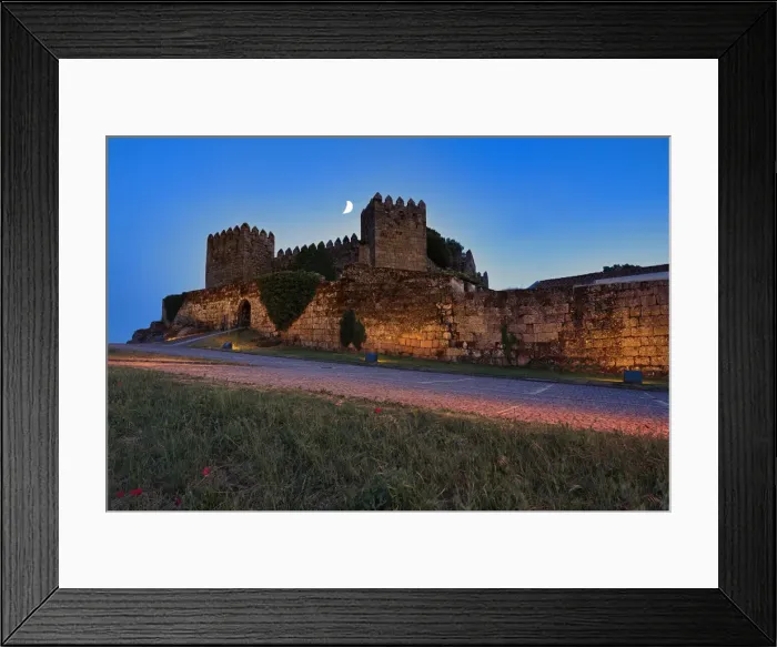 Framed Print : Treasons Gate and ramparts at twilight, Trancoso Castle, Serra da Estrela, Centro, Portugal, Europe Framed Print : Treasons Gate and ramparts at twilight, Trancoso Castle, Serra da Estrela, Centro, Portugal, Europe