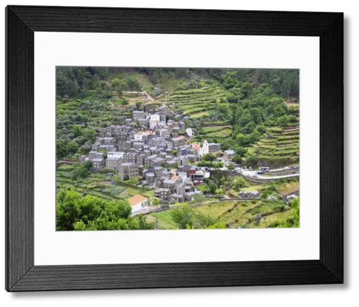 Framed Print : View over Piodao, schist medieval mountain village, Serra da Estrela, Beira Alta, Portugal, Europe Framed Print : View over Piodao, schist medieval mountain village, Serra da Estrela, Beira Alta, Portugal, Europe