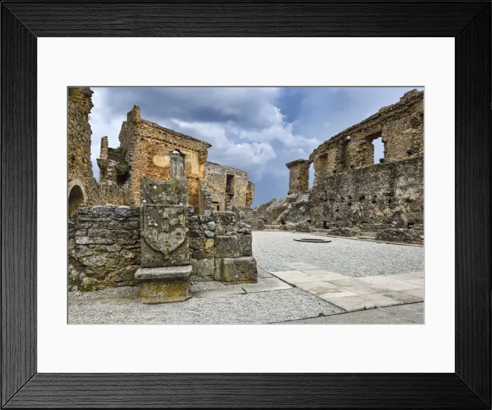 Framed Print : Castle, Inner courtyard, Castelo Rodrigo village, Serra da Estrela, Beira Alta, Portugal, Europe Framed Print : Castle, Inner courtyard, Castelo Rodrigo village, Serra da Estrela, Beira Alta, Portugal, Europe