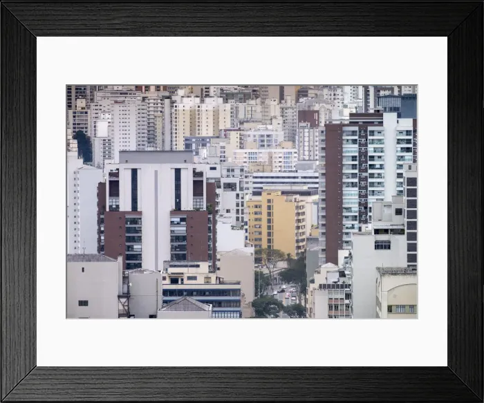 Framed Print : Crowded concrete apartment blocks and office buildings, Sao Paulo, Brazil, South America Framed Print : Crowded concrete apartment blocks and office buildings, Sao Paulo, Brazil, South America