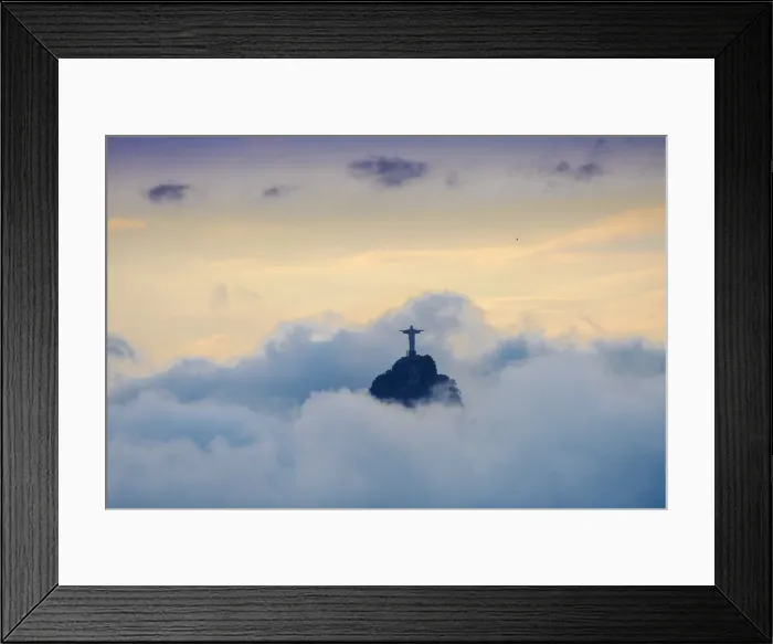 Framed Print : The Christ Statue (Cristo Redentor) on the summit of Corcovado mountain in a sea of clouds, Rio de Janeiro, Brazil, South America Framed Print : The Christ Statue (Cristo Redentor) on the summit of Corcovado mountain in a sea of clouds, Rio de Janeiro, Brazil, South America