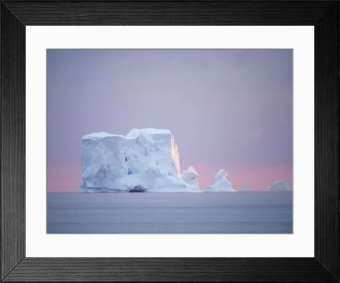Framed Print : Sunset on a large iceberg at sea towards Peter I Island, Bellingshausen Sea, Antarctica, Polar Regions Framed Print : Sunset on a large iceberg at sea towards Peter I Island, Bellingshausen Sea, Antarctica, Polar Regions
